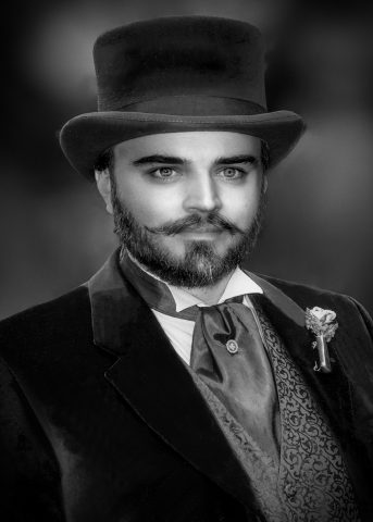 COMP 1 Mono Print 20 Edwardian Gentleman by Trevor Lane